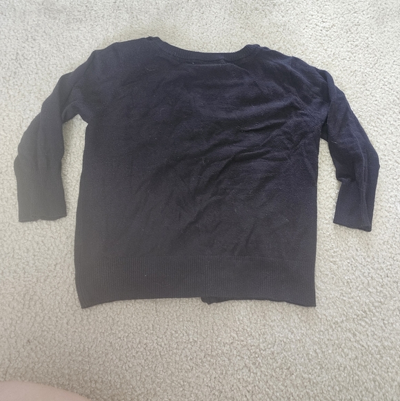 Mod Cloth Black Knit Quarter Sleeve Cardigan - Picture 2 of 6